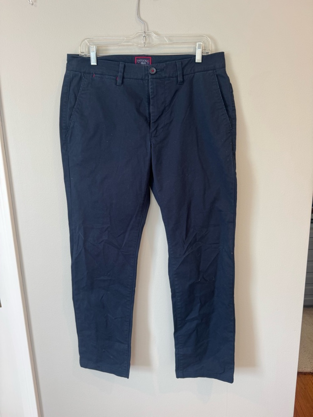UNTUCKit Men's Straight Fit Navy Blue Chino Pants Sz 32x28
